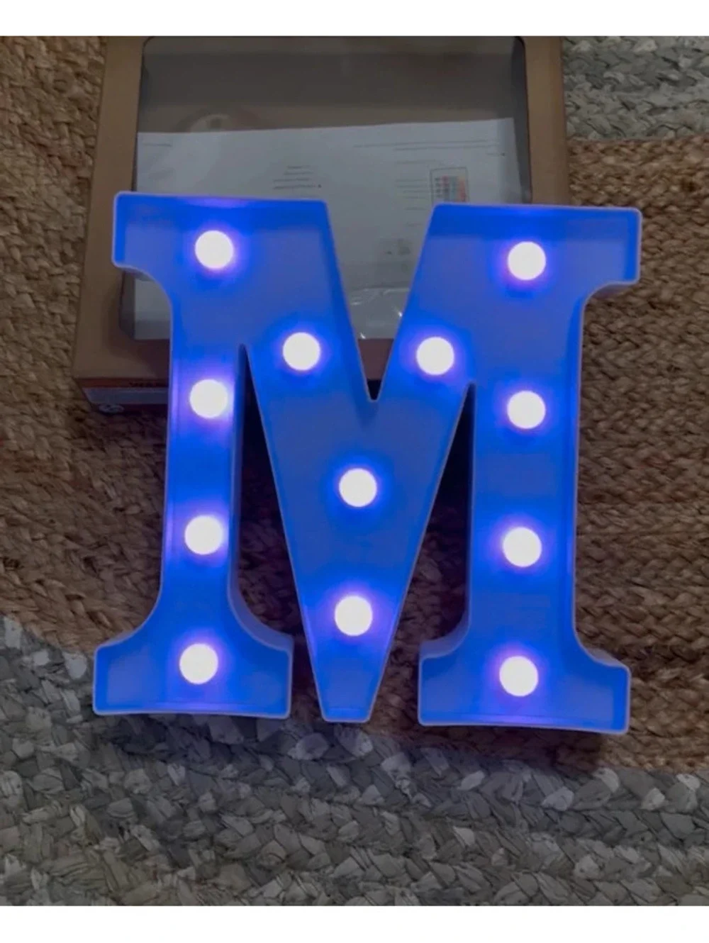 LED marquee letter. M